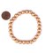The Bead Chest Wood Stretch Bracelet, Gold - Stackable Beaded Jewelry, Unisex for Men & Women